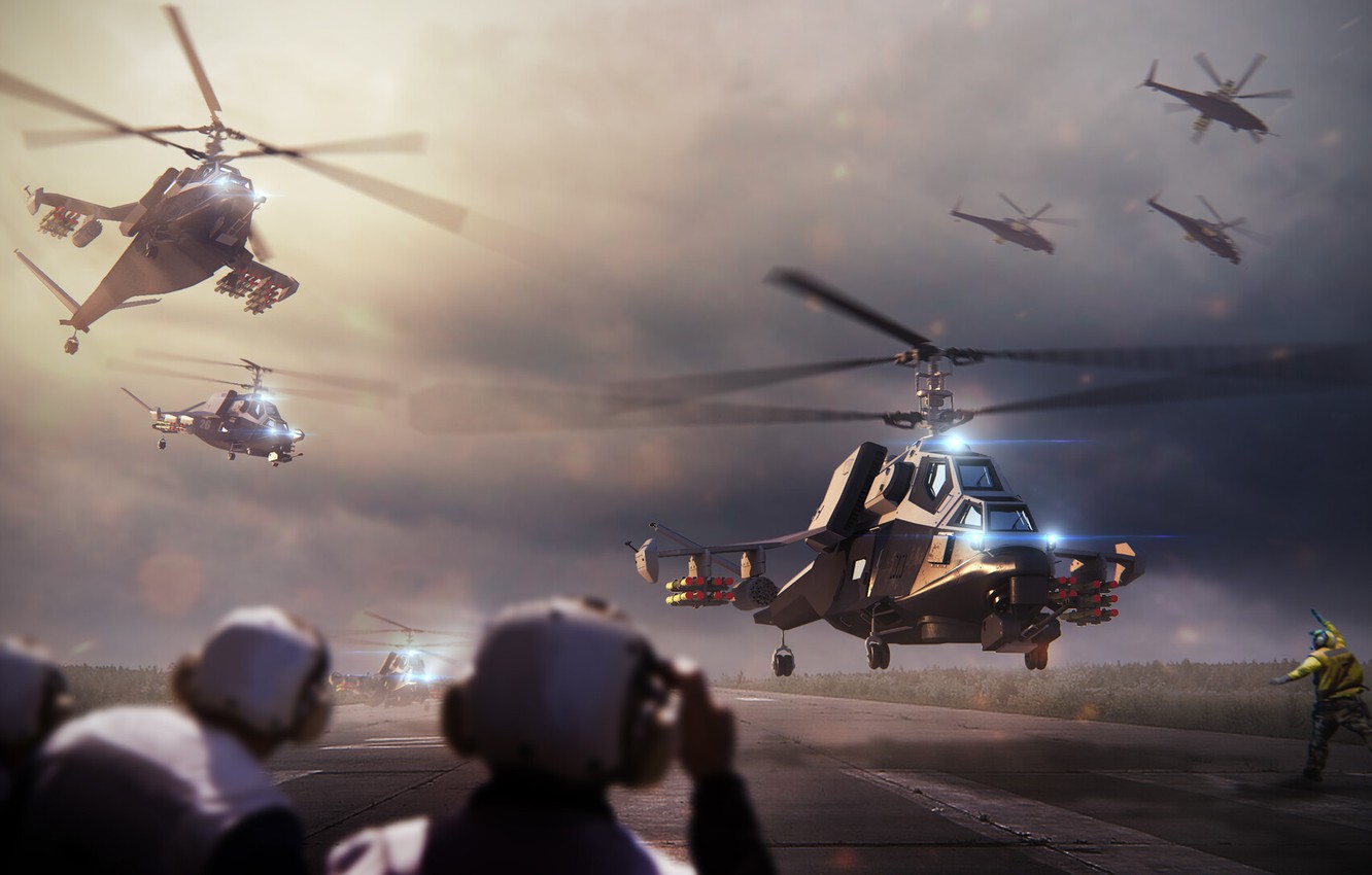 Wallpaper Future People Helicopter Strip Army Military The