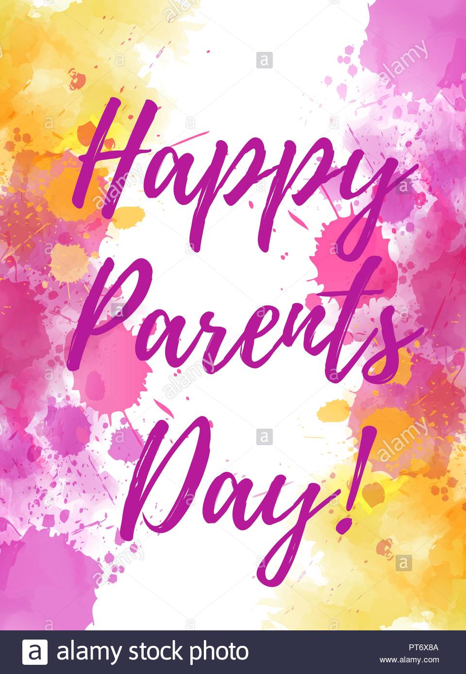 Happy Parents Day Holiday Background With Abstract Watercolor