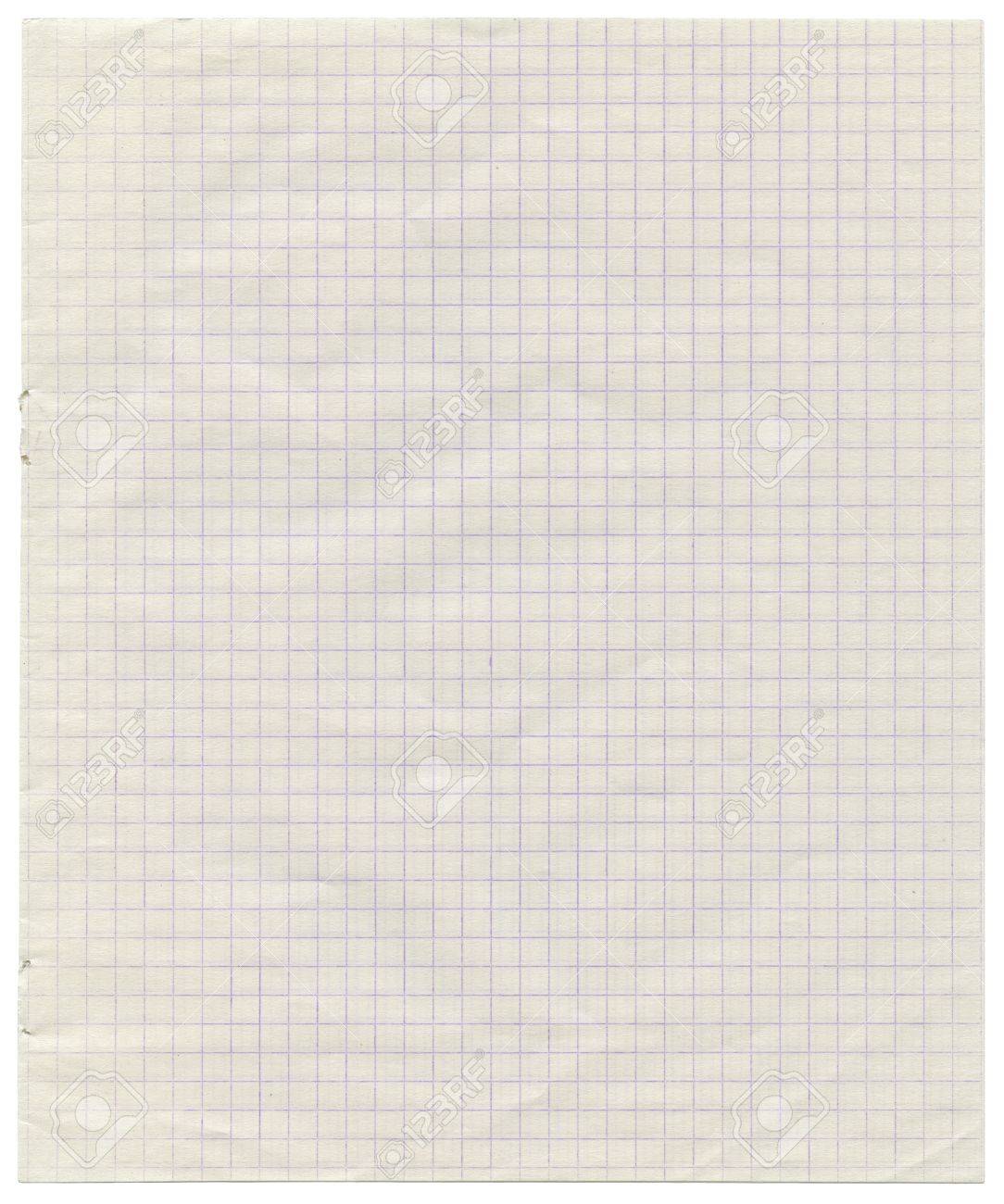 White Squared Paper Sheet Background Textured