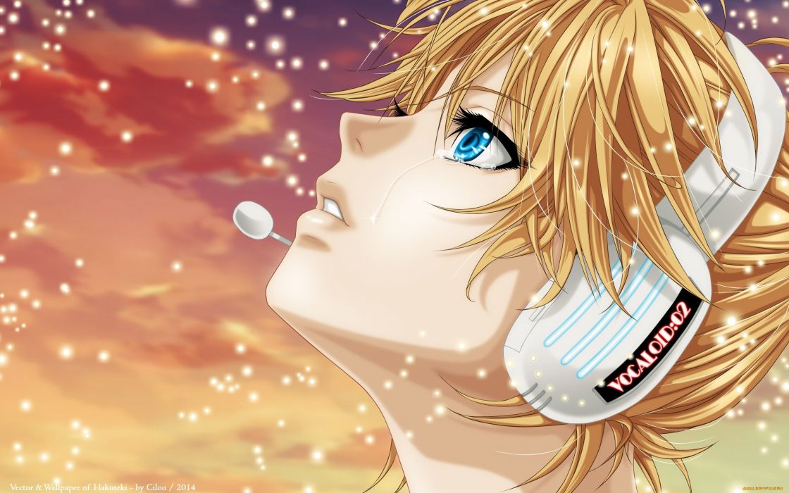 Anime Boy Blue Eyes Headphone Wallpaper