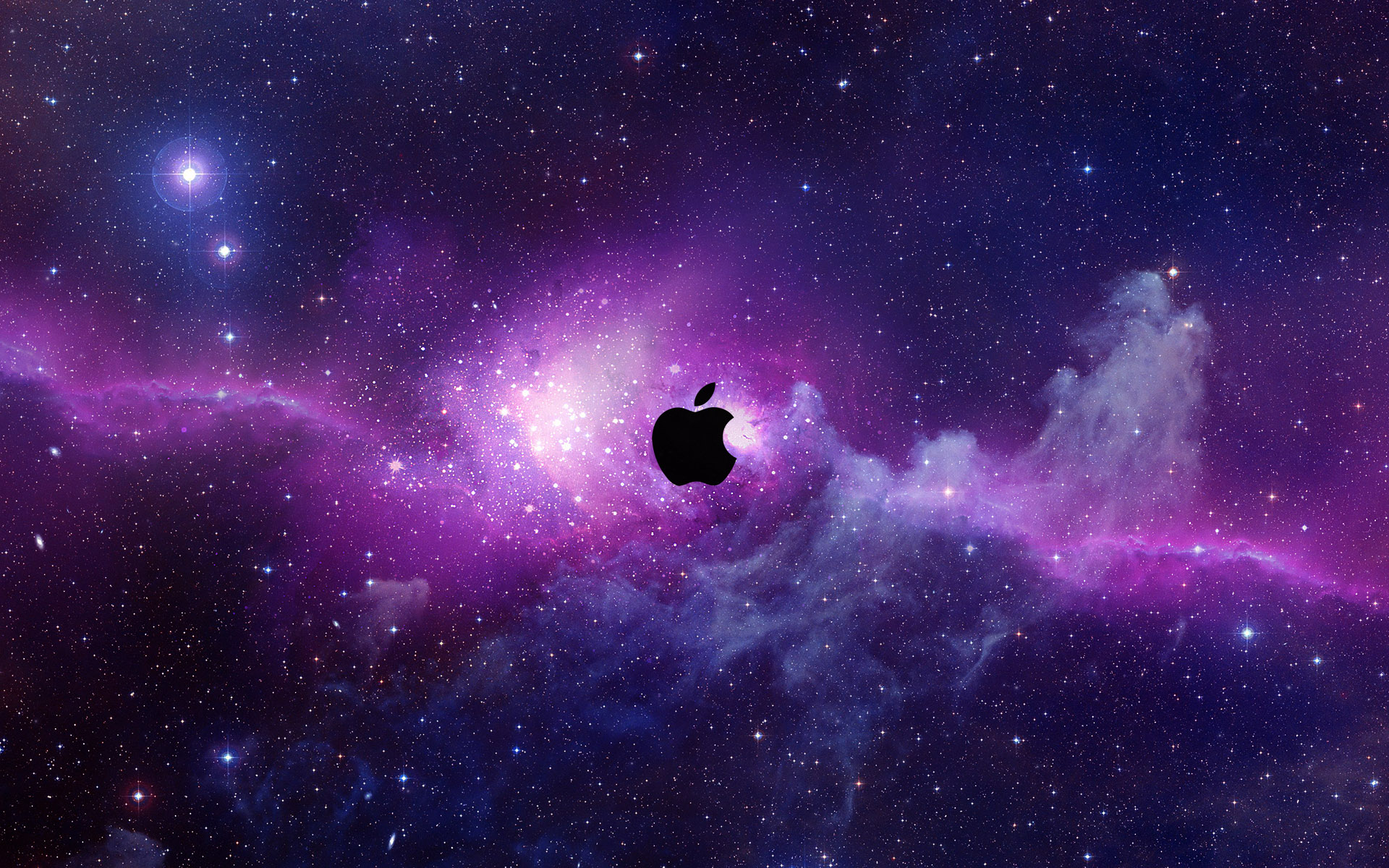 Amazing Galaxy Apple Logo Wallpaper Background