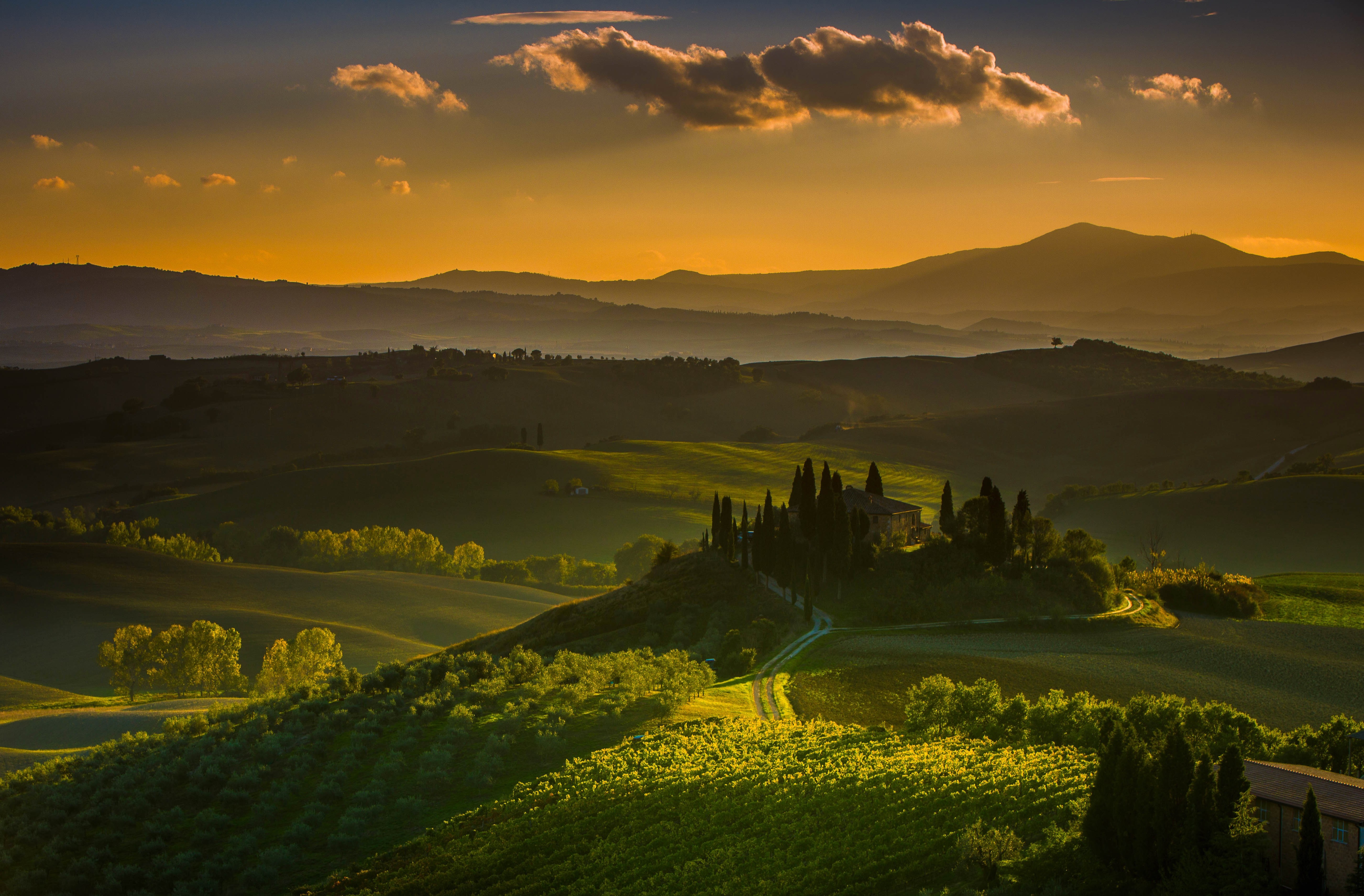 Landscape Tuscany Italy Wallpaper HD
