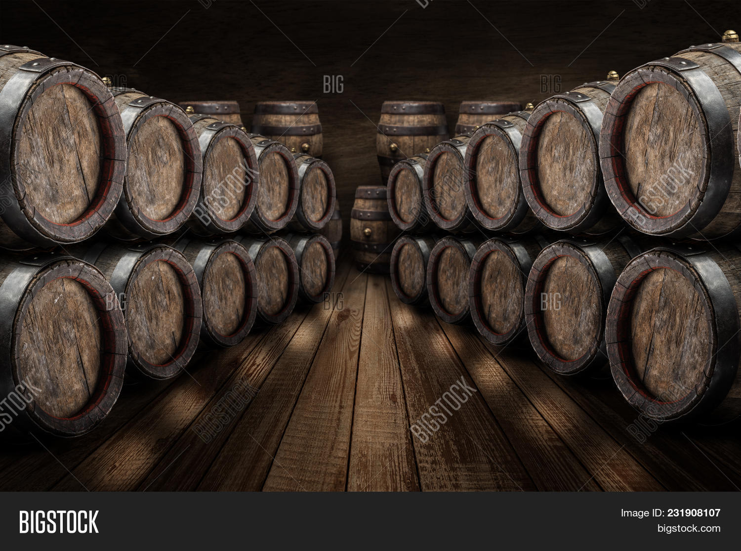 Oak Wine Barrels Image Photo Trial Bigstock