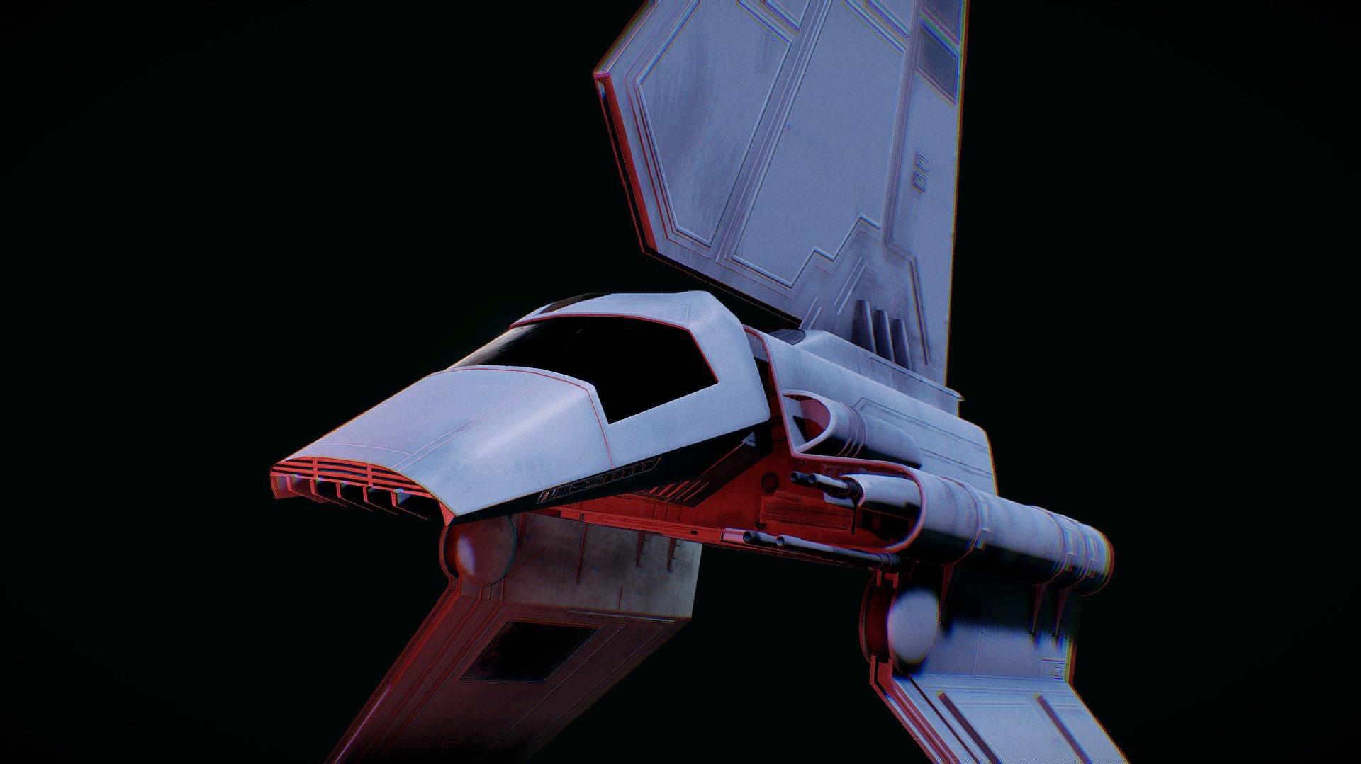 3d Imperial Lambda Shuttle Star Wars Model