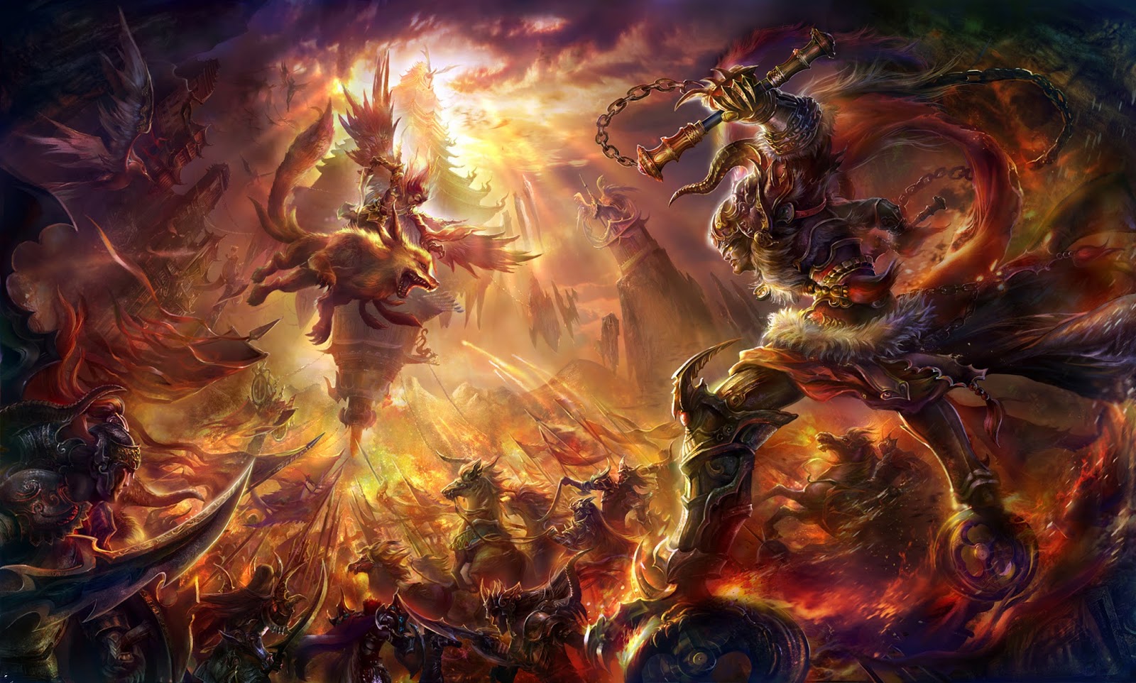 Epic Bacctle War Monster Warriors HD Wallpaper Background Image