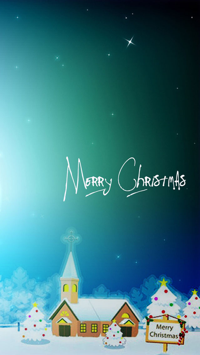 Happy Merry Christmas iPhone 5s Wallpaper