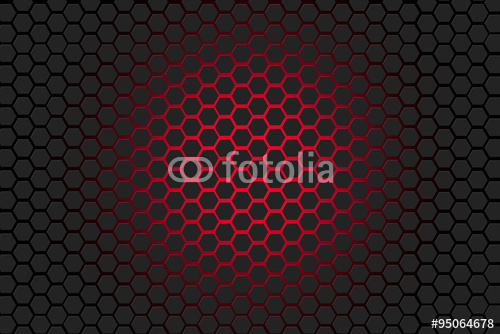 Illustration Hexagon Grey And Red Background
