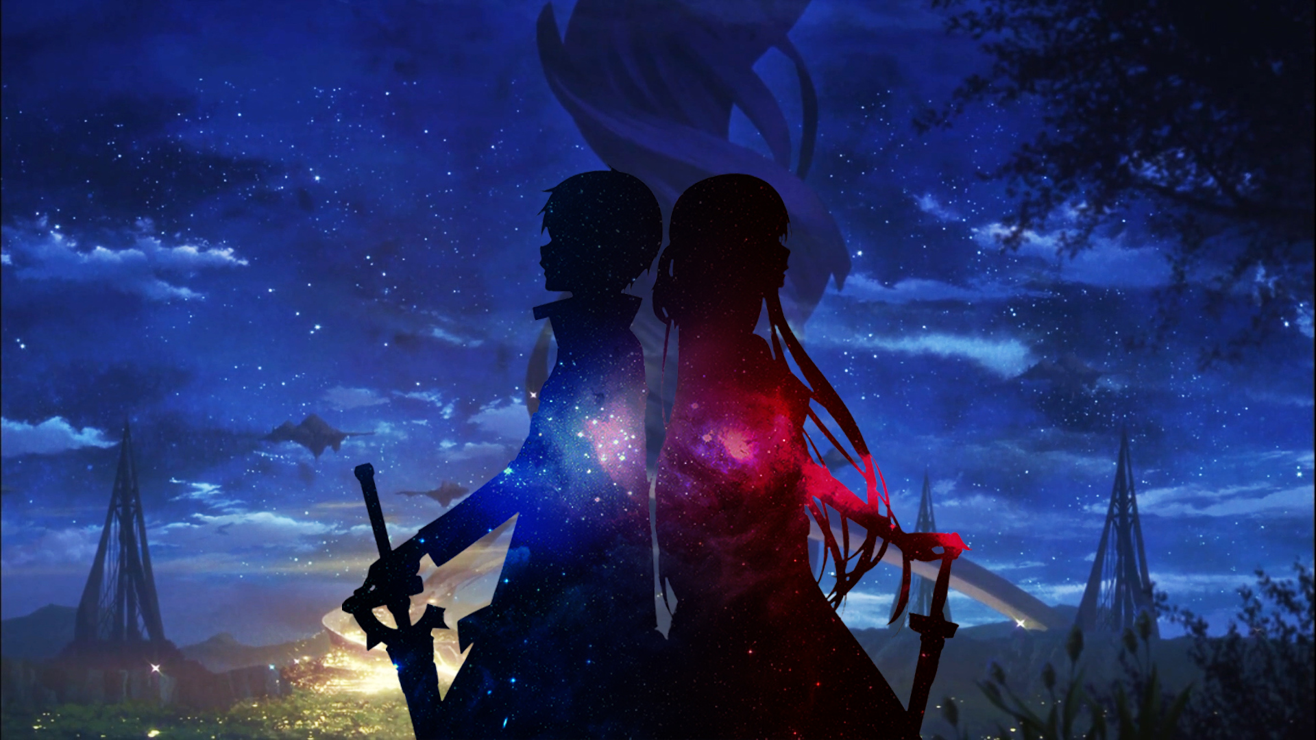 Kazuto Kirigaya Kirito Asuna Yuuki Anime Wallpaper