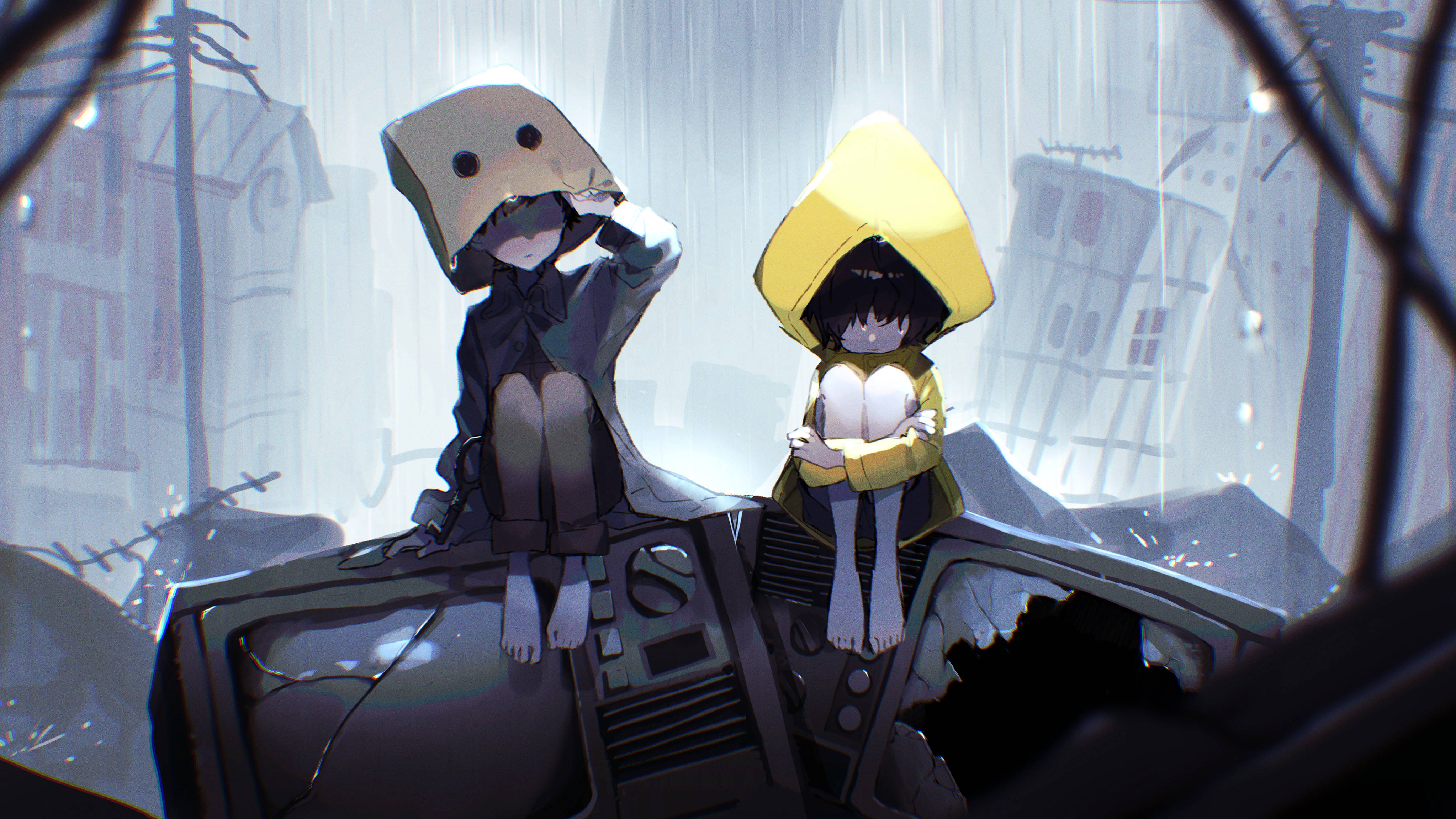Download Little Nightmares Mono And Six Anime Wallpaper