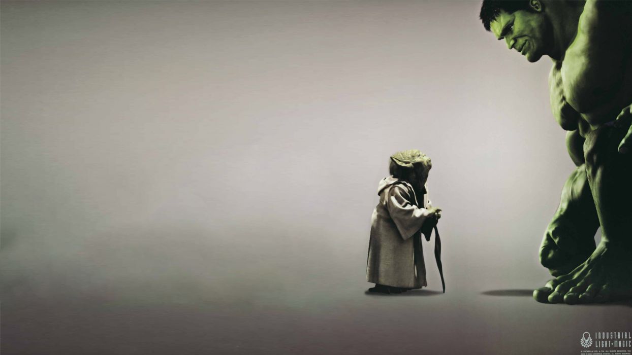 Hulk The Yoda Marvel Star Wars Ics Movies Wallpaper