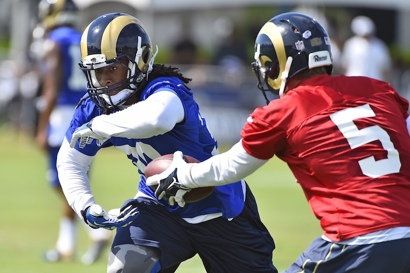 Todd Gurley Wears Gopro Camera During Rams Practice