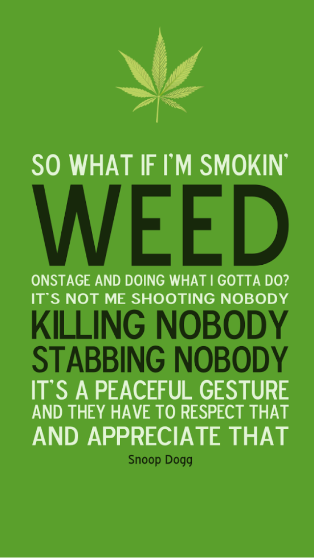 Marijuana Quote iPhone Wallpaper