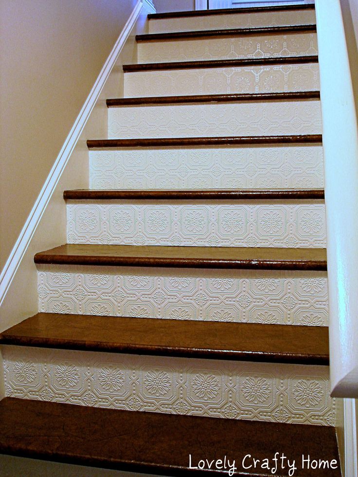 Textured Wallpaper On Stair Risers Dream House
