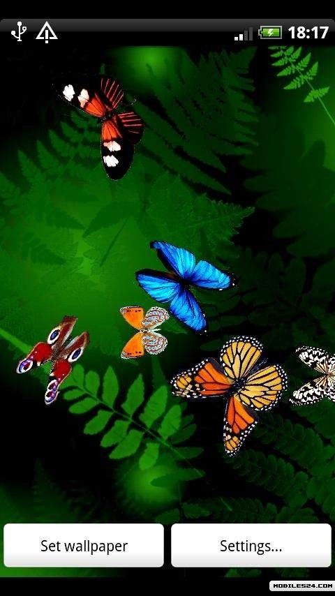 Butterfly Live Wallpaper Android App The