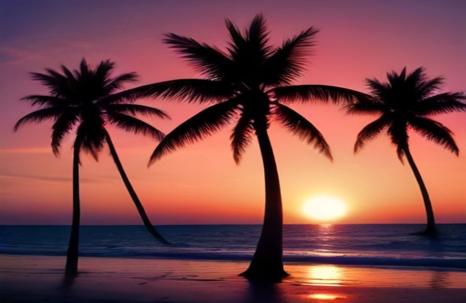 Palm Tree Sunset Wallpaper