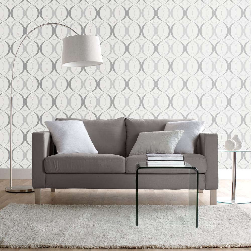 Premium Paper Backed Vinyl Wall Covering  Serenity Collection by Romosa   Modern Decor Wallpaper  Removable DIY  Double Roll Aluminum Silver   Amazonin Home Improvement