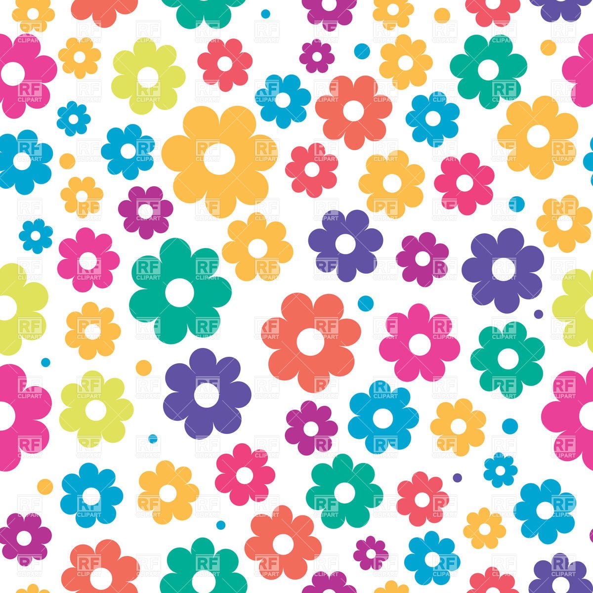 Cute floral seamless background Vector Image of Backgrounds