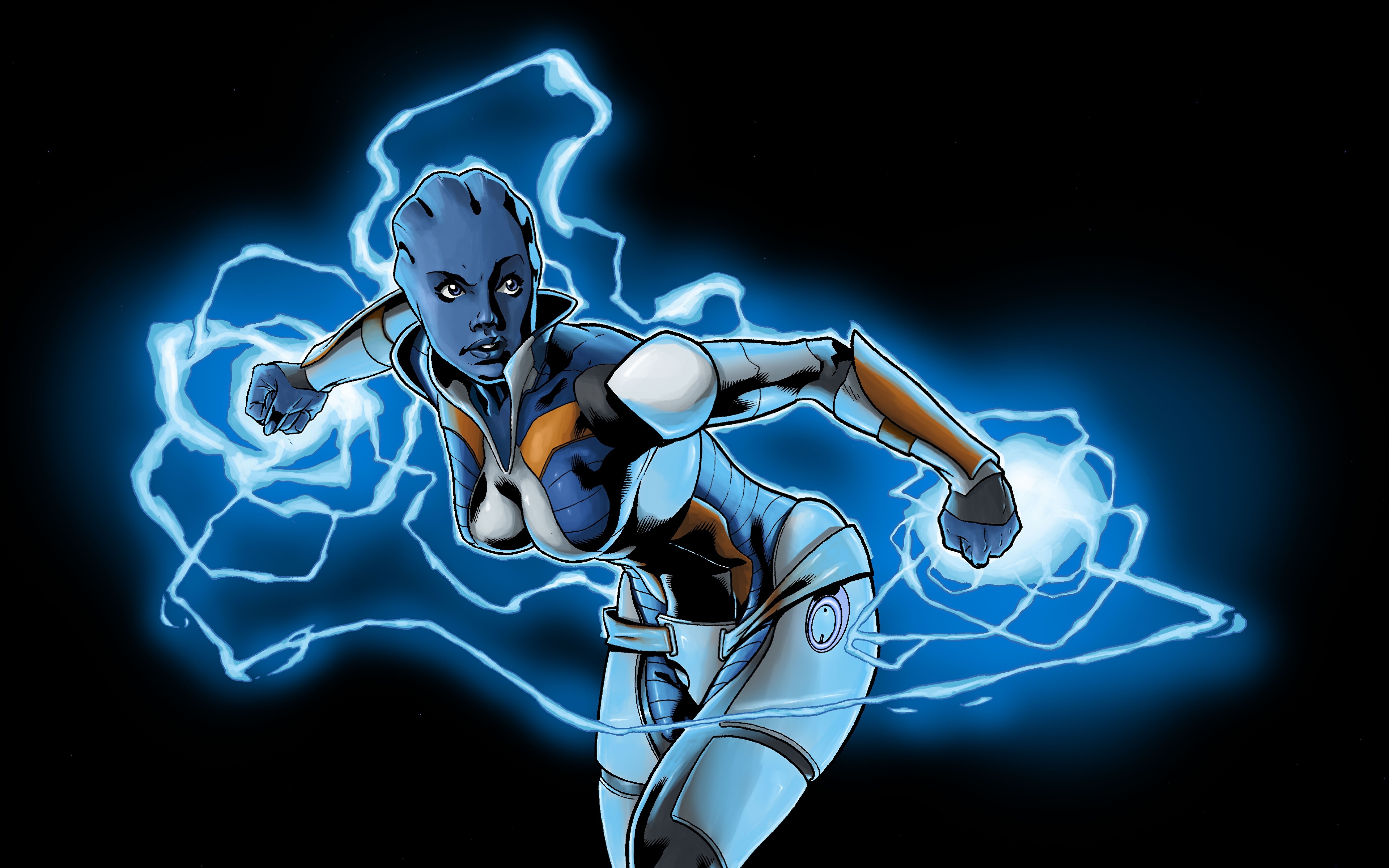 Image Liara Mass Effect Magic Aliens Fan Art T Soni Girls