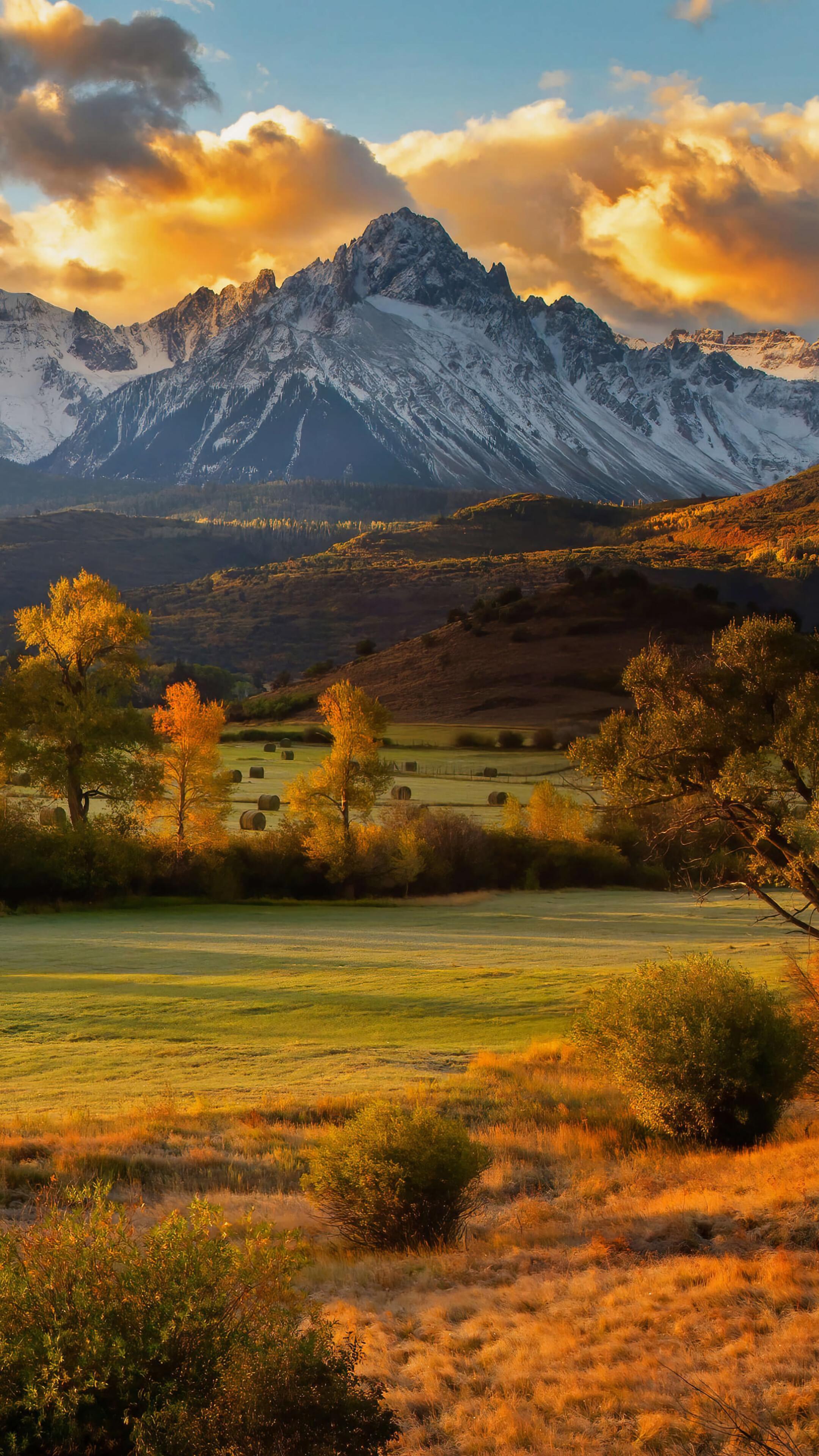 🔥 Free download Mountains Autumn Trees Sky Scenery Wallpaper iPhone