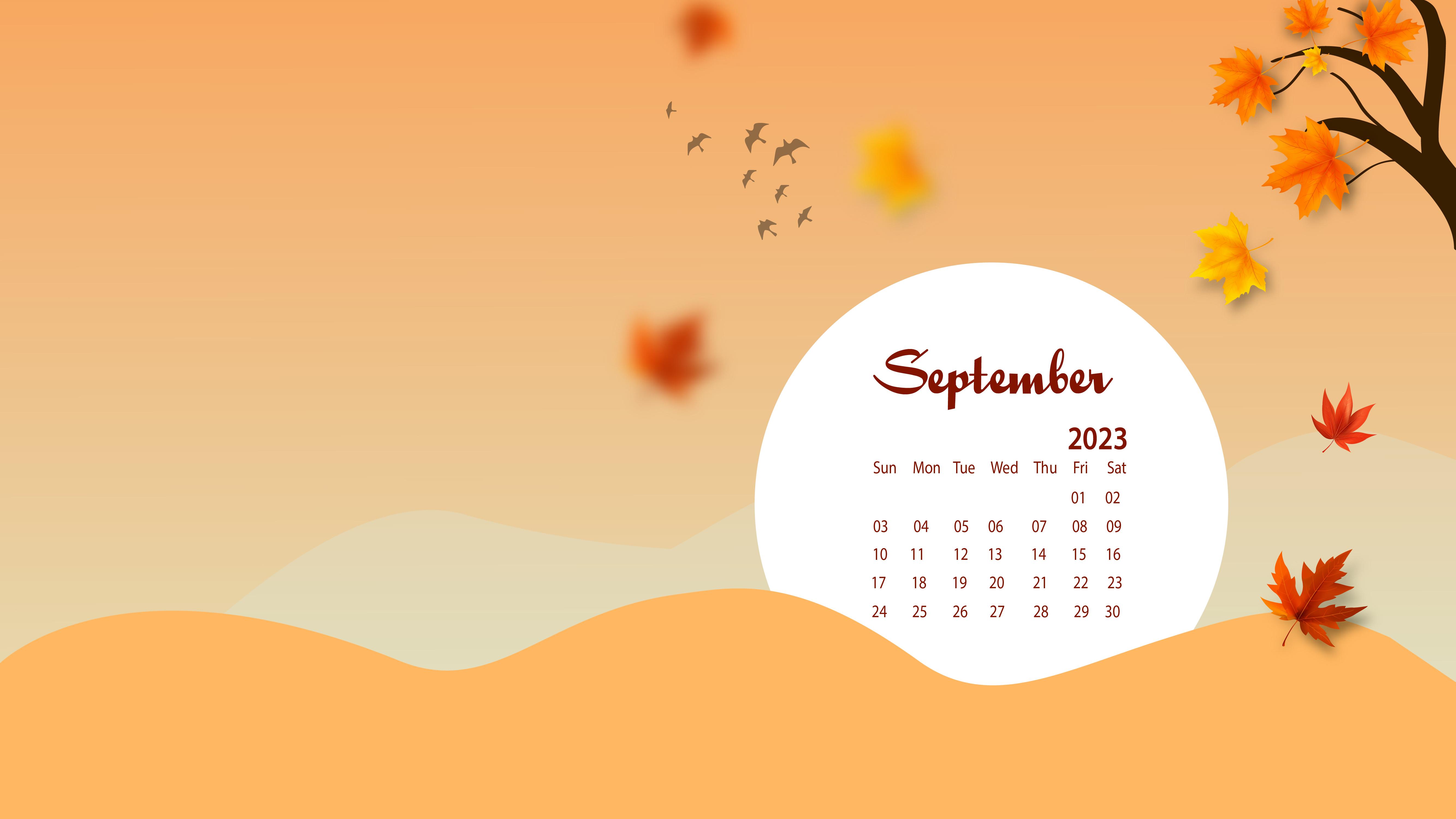 September Desktop Wallpaper Calendar Calendarlabs