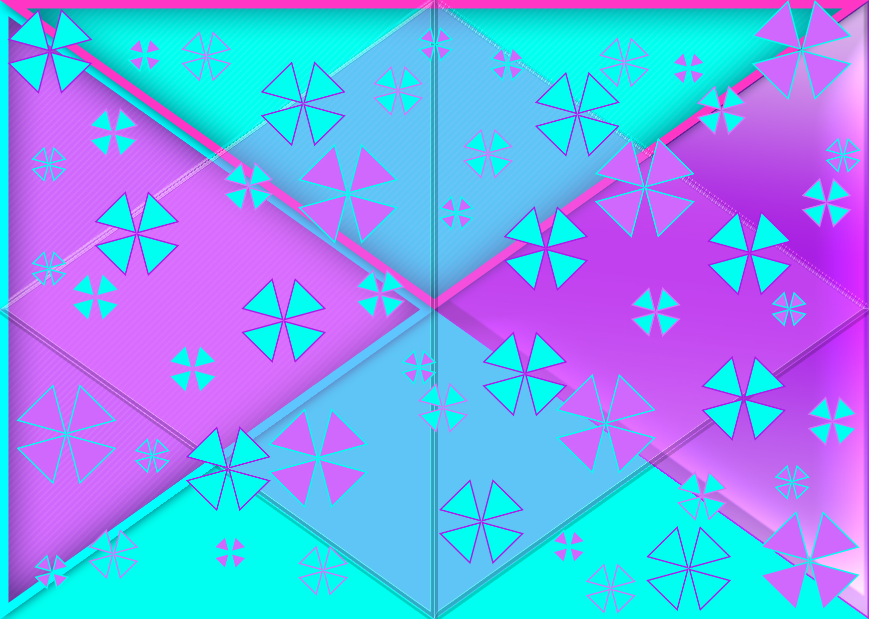 Free download Pink And Teal Triangles Pattern Background [1740x1240