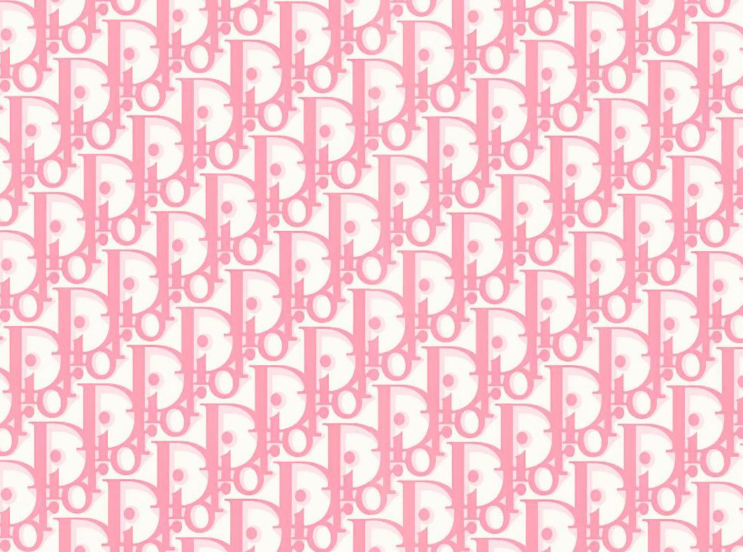 Dior Pink Logo Pattern Icing Sheet