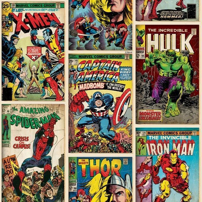 Graham And Brown Marvel Cover Story Wallpaper Spiderman Iron Man Hulk