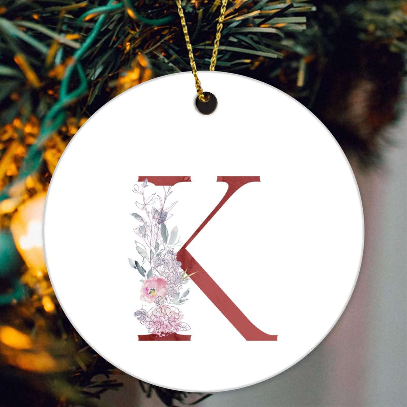 Amazon By Unbranded Red K Letter Ornaments Woman S First Last