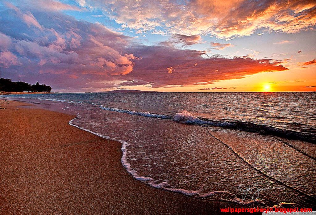 Beach Sunset HD Desktop Wallpaper High Definition Fullscreen