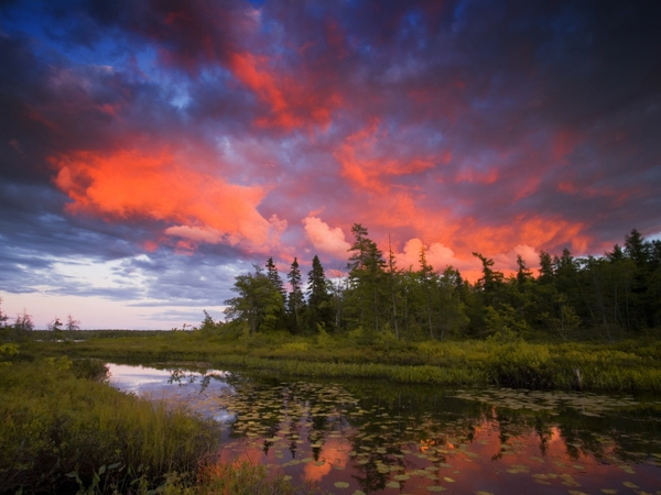 Rocky Nova Scotia Lake Wallpaper Sunsets