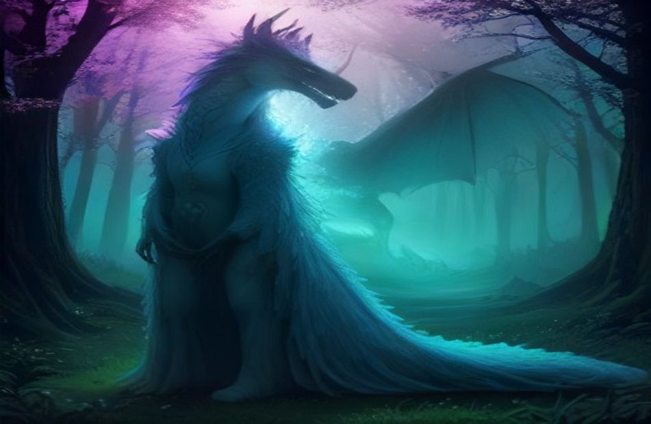 Woman And Dragon Wallpaper