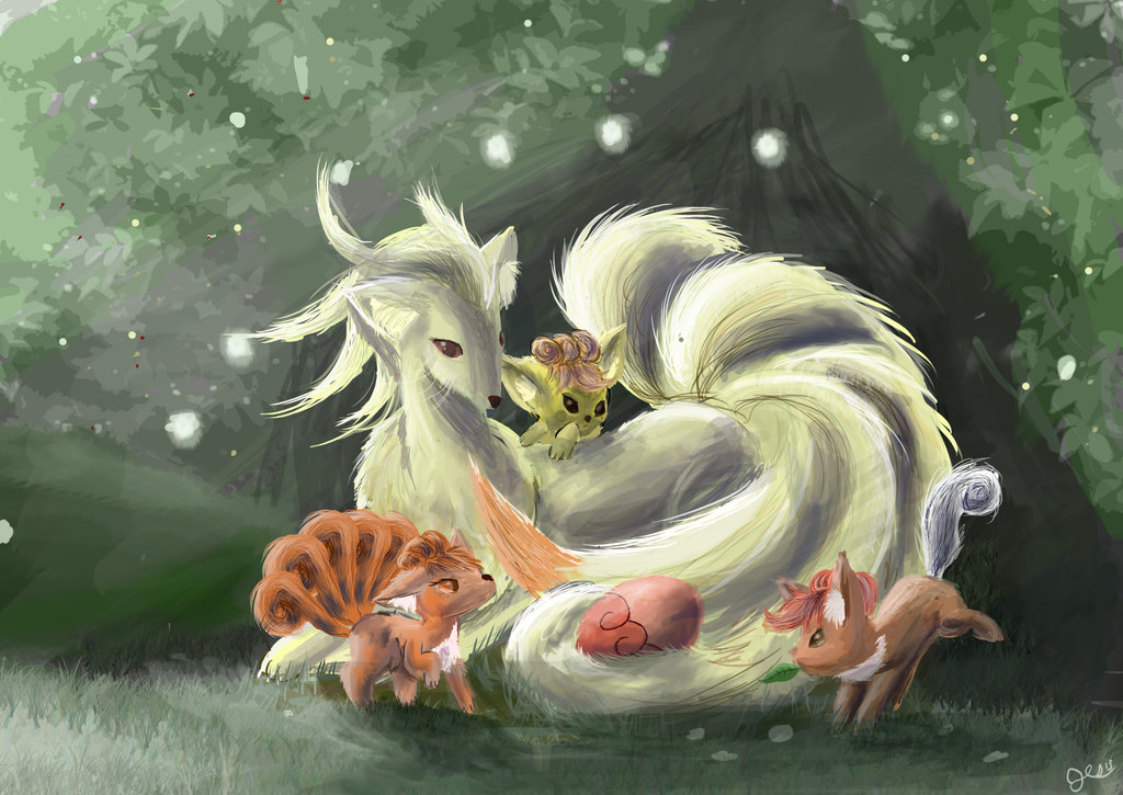 Niails And Vulpix By Owlvortex