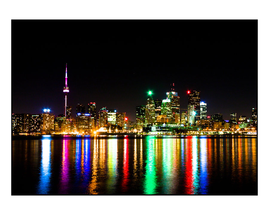Toronto Skyline Night By Thelearningcurve Da