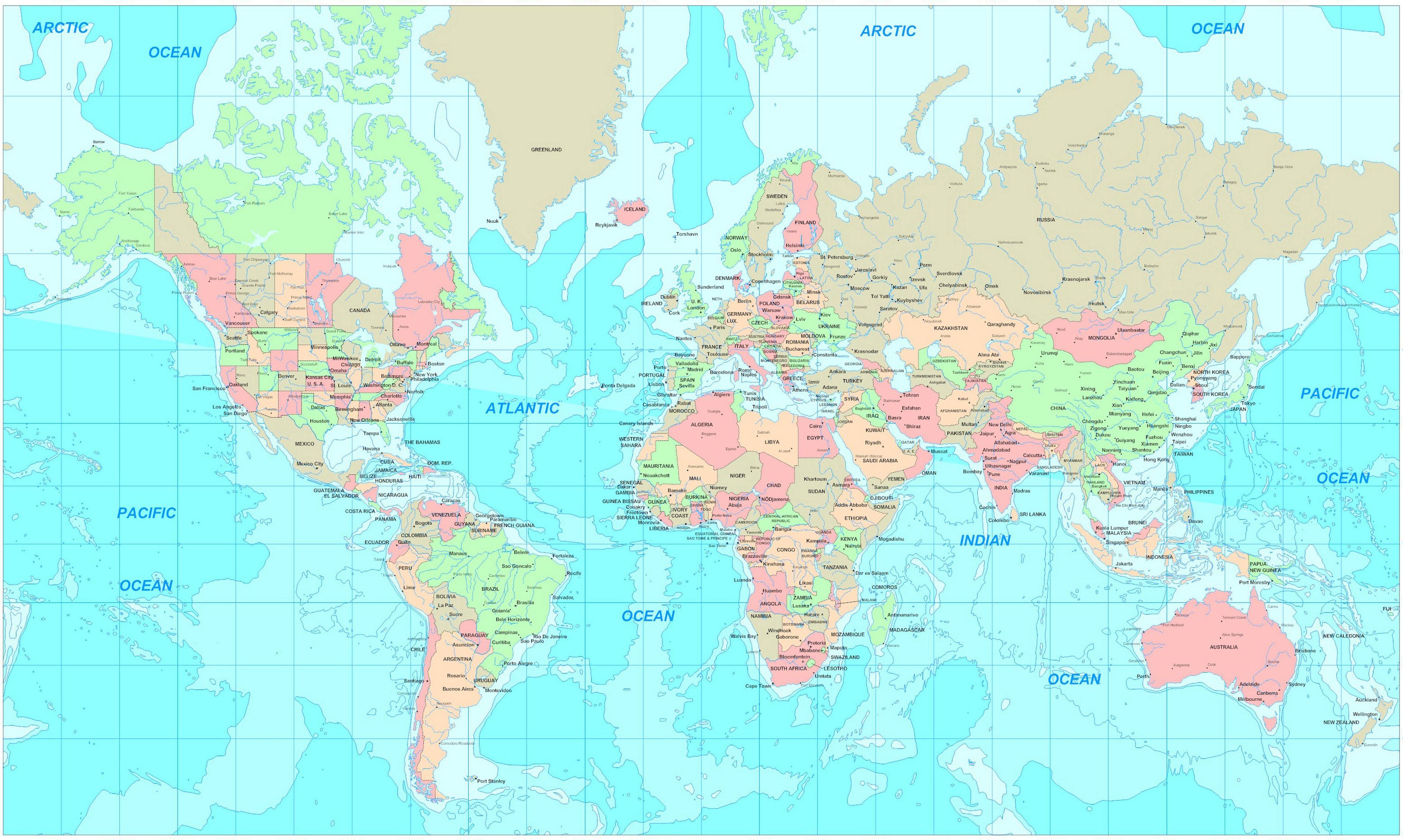 HD Wallpaper World Map