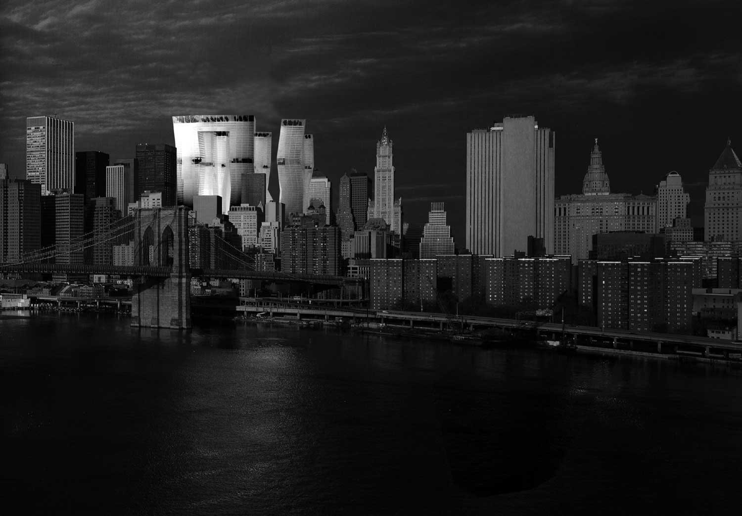 Skyline Buildings Black And White HD Wallpaper In