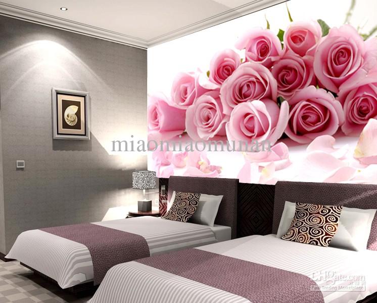 Wallpaper Bedroom Setting Wall Romantic Rural Modern Rose