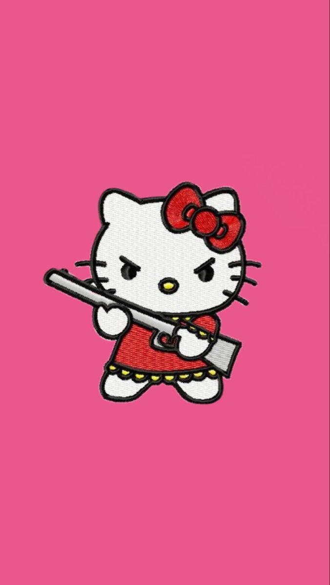 Jp On Hello Kitty In iPhone Wallpaper