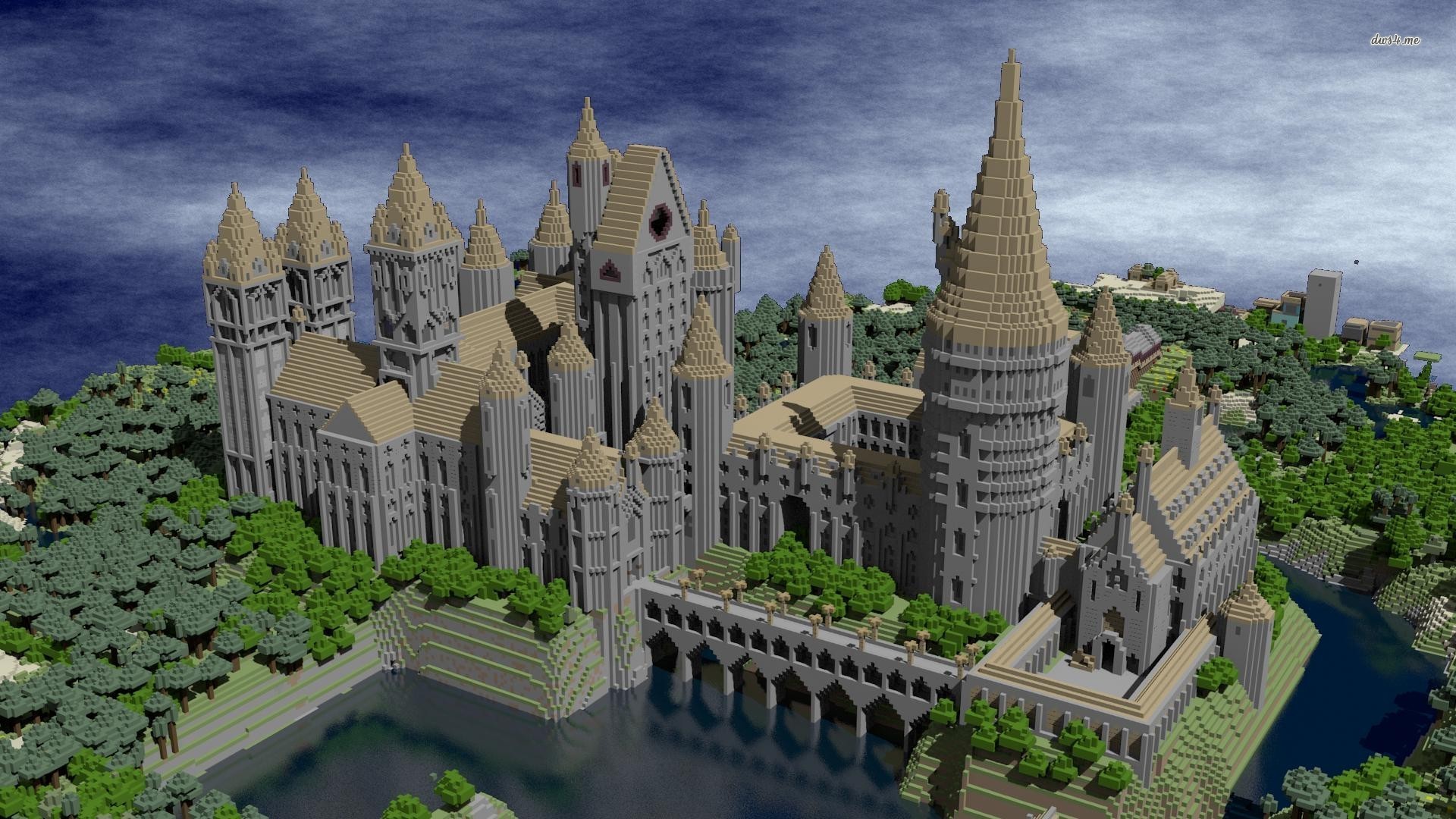 Hogwarts castle   Minecraft wallpaper 1280x800 Hogwarts castle 1920x1080