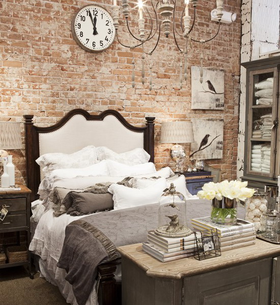 Accent Example Decorative Stone And Brick In The Bedroom