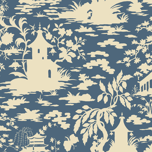 York Wallcoverings Silhouettes Asian Scenic Toile Wallpaper