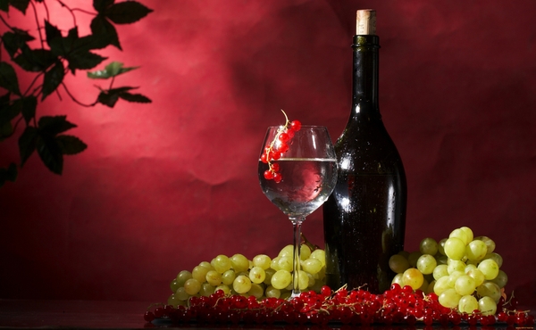 Fruits Grapes Wine Wallpaper Desktop