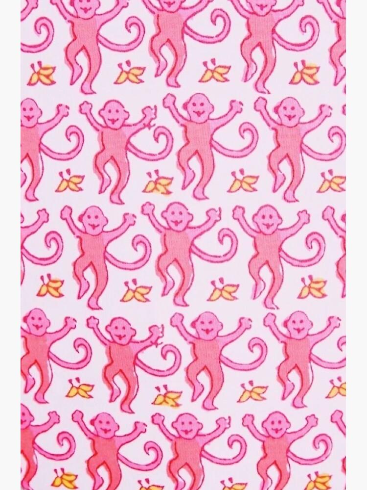 Pink Preppy Monkeys Greeting Card for Sale by preppy designzz