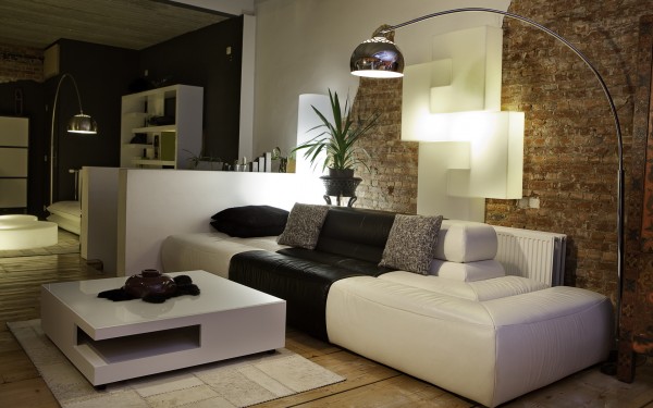 Ultra Modern Living Space Widescreen Wallpaper Wide