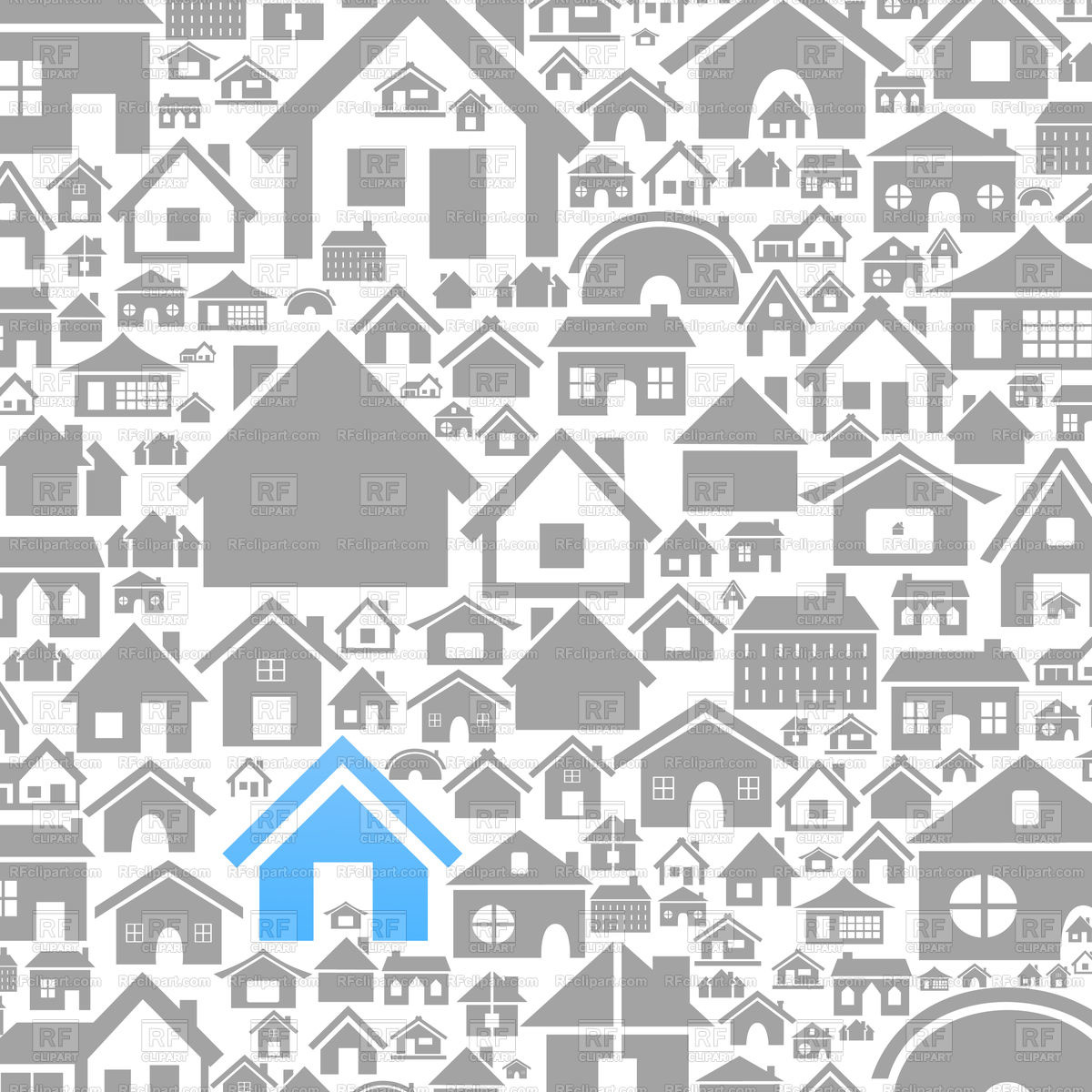 Background Made Of Houses Vector Image Background Textures