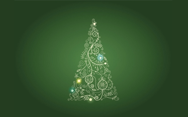 Christmas Trees Green Holidays Wallpaper