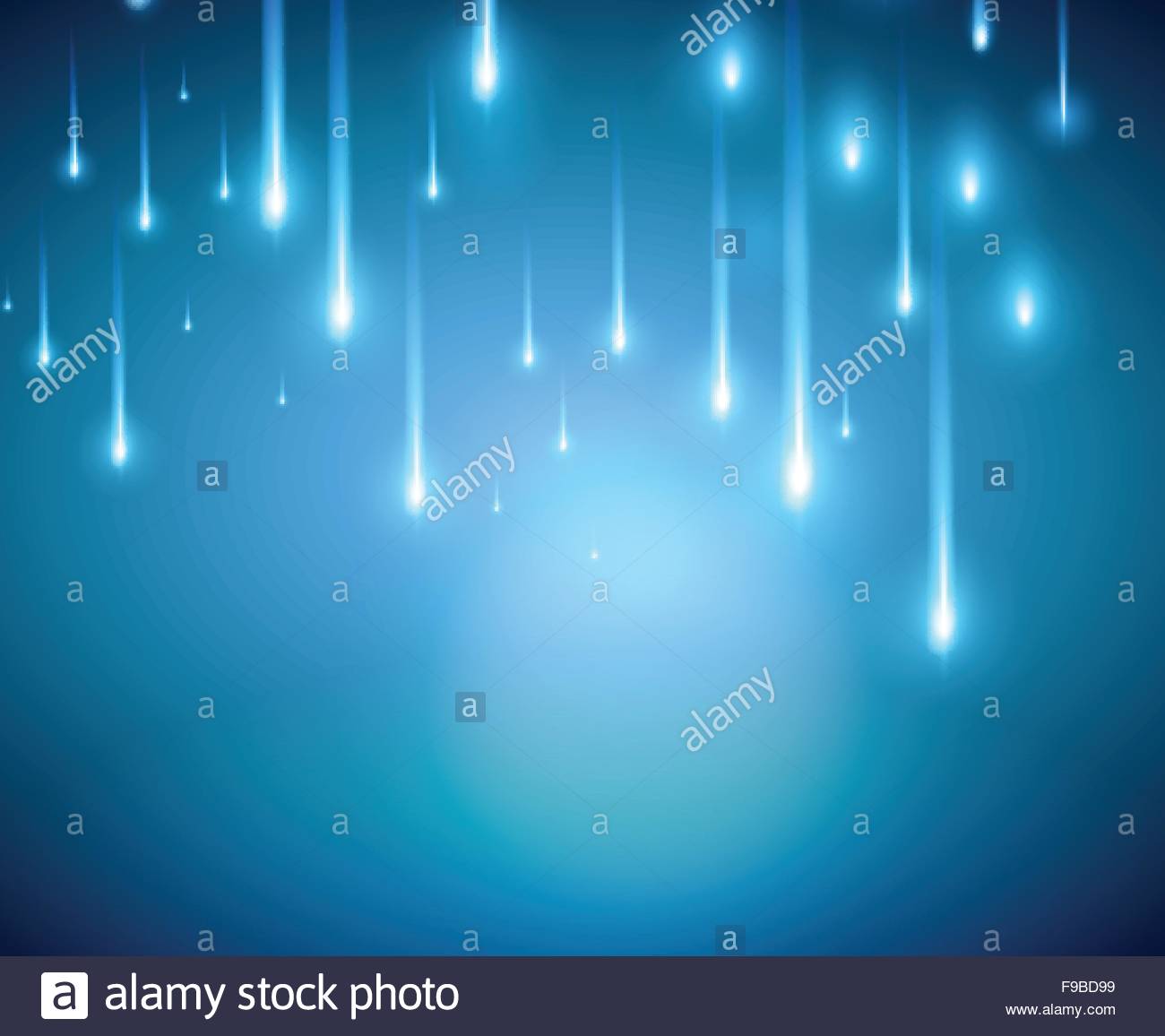Blue Light And Blurred Halation Colored Shooting Star Background