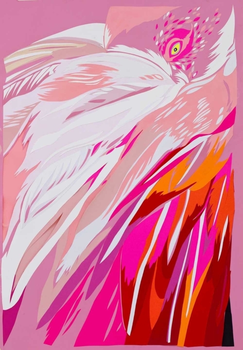 Flamingo Print Canvice