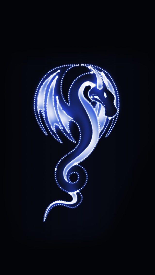 Blue Dotted Dragon Wallpaper   Free iPhone Wallpapers