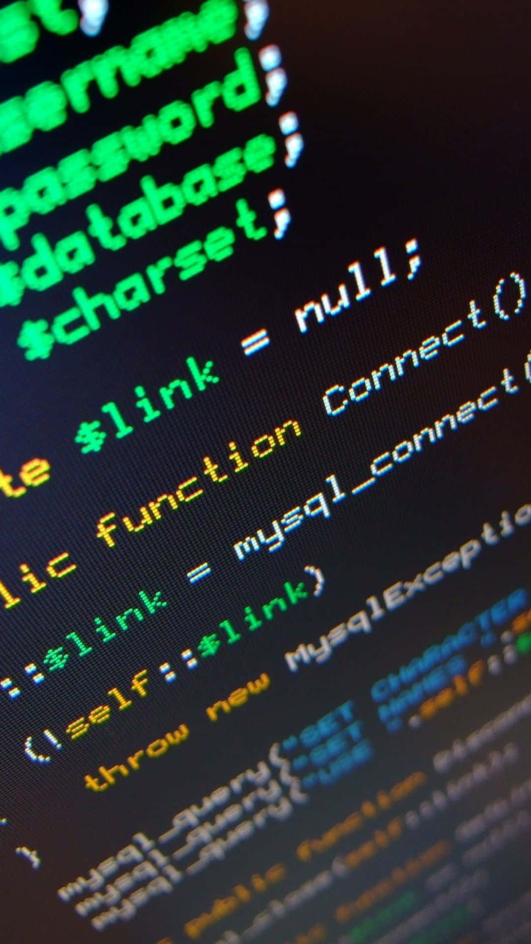 A Computer Screen With Lot Of Code On It Wallpaper
