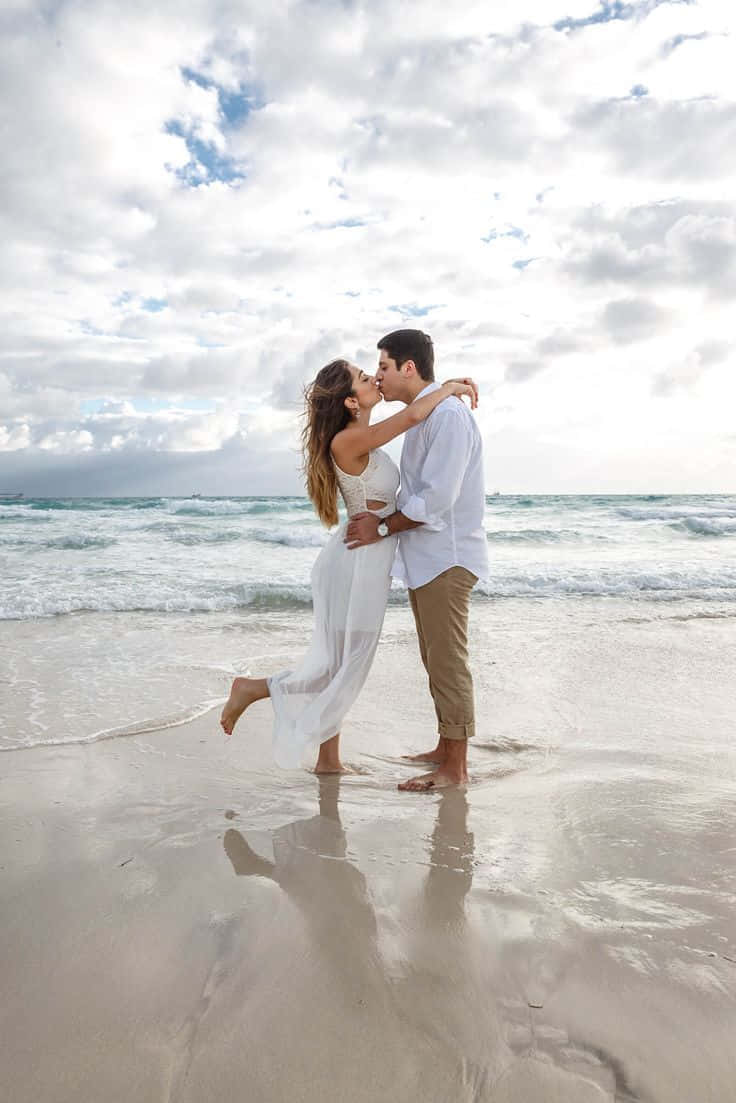 Couple At Beach Picture X Wallpaper